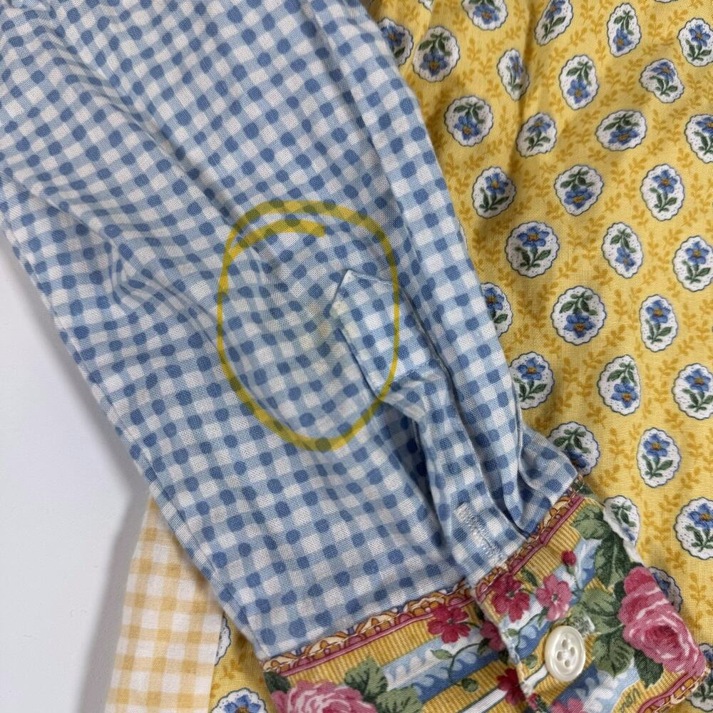 Vintage Vera Bradley Patchwork Button Down Shirt … - image 4